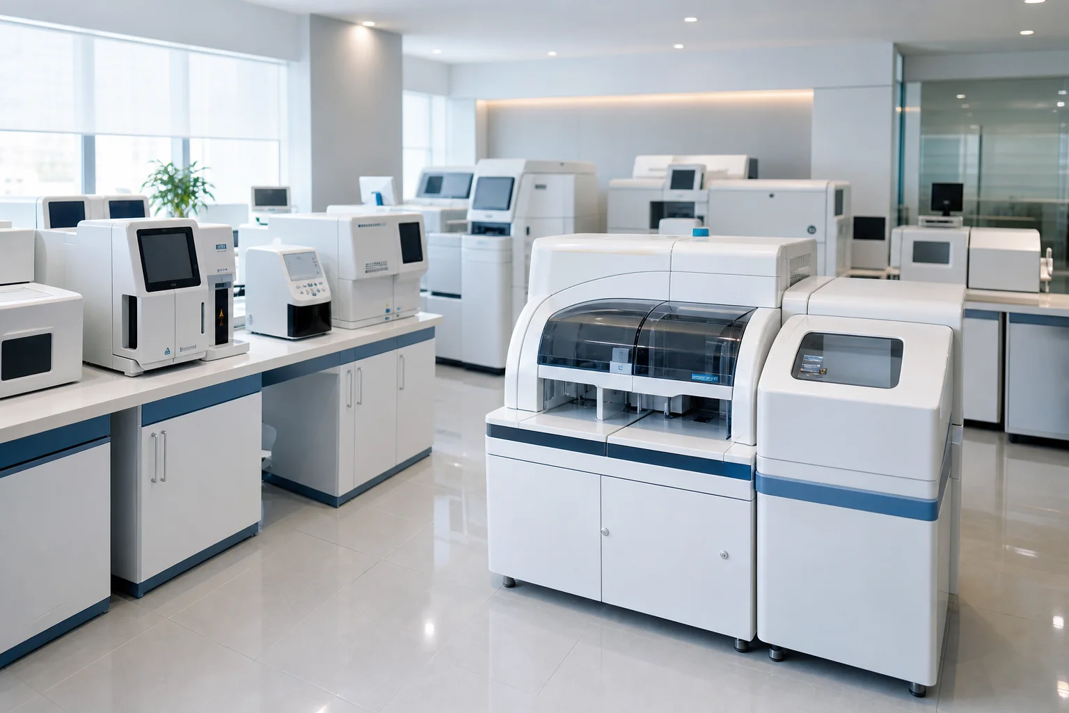 Clinical laboratory environment with integrated diagnostic equipment