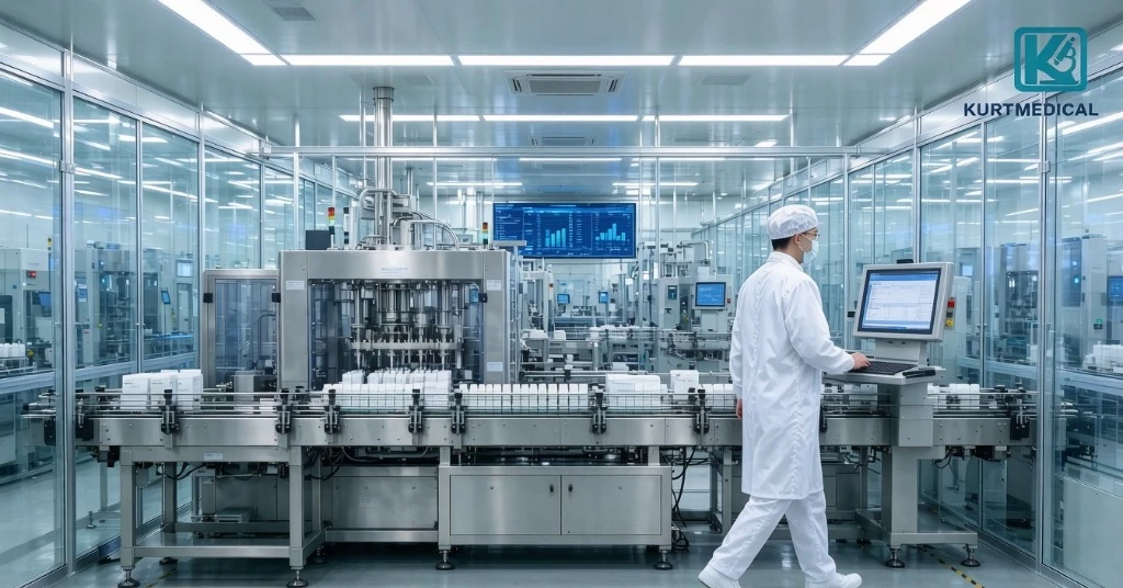 Kurt Medical Technology automated cleanroom production line and IVD manufacturing facility